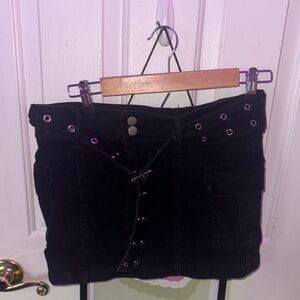 Black Denim Skirt